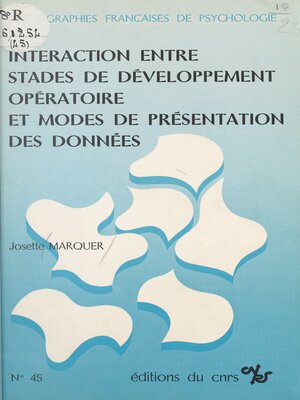 cover image of Interaction entre stades de développement opératoire et modes de présentation des données